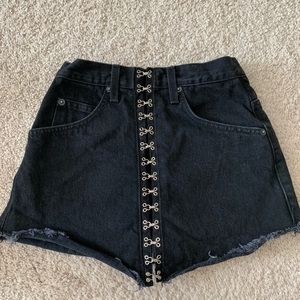 Black Carmar Denim link skirt